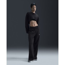 بنطلون رياضي نسائي واسع الساق بخصر مرتفع