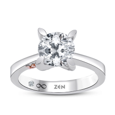 خاتم سوليتير ألماس بوزن 1.00 قيراط مع شهادة HRD