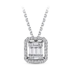 قلادة ألماس باجيت 0.19 قيراط