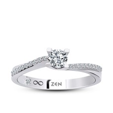 خاتم ألماس بوزن 0.20 قيراط